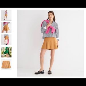 NWT J CREW Pleated chino mini skirt size4 NAVY